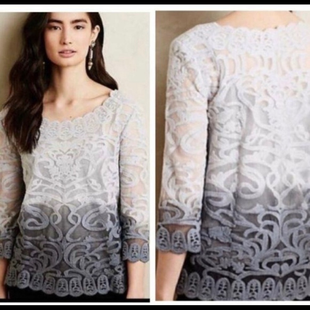 Anthropologie Meadow Rue lace top